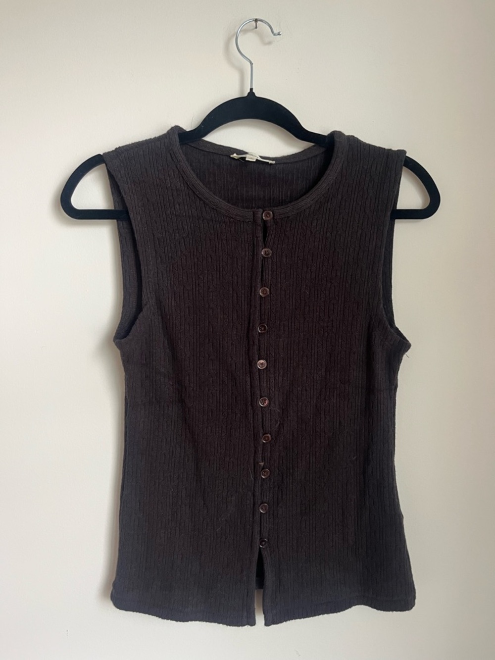 Pointelle Cutaway Vest